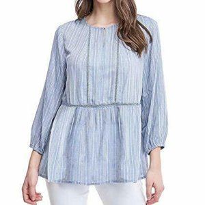 FEVER 3/4 SLEEVE BLOUSE SIZE LARGE 1387749